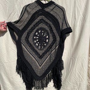 Anthropologie | Angel Of The North crocheted poncho